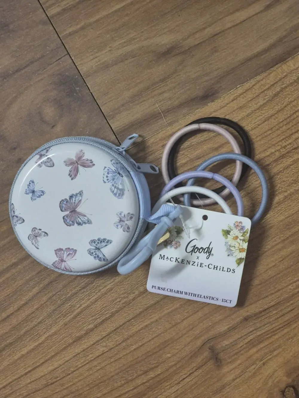 Mackenzie Childs MC x Goody Butterfly Toile Purse Charm Elastic 15 CT New BB
